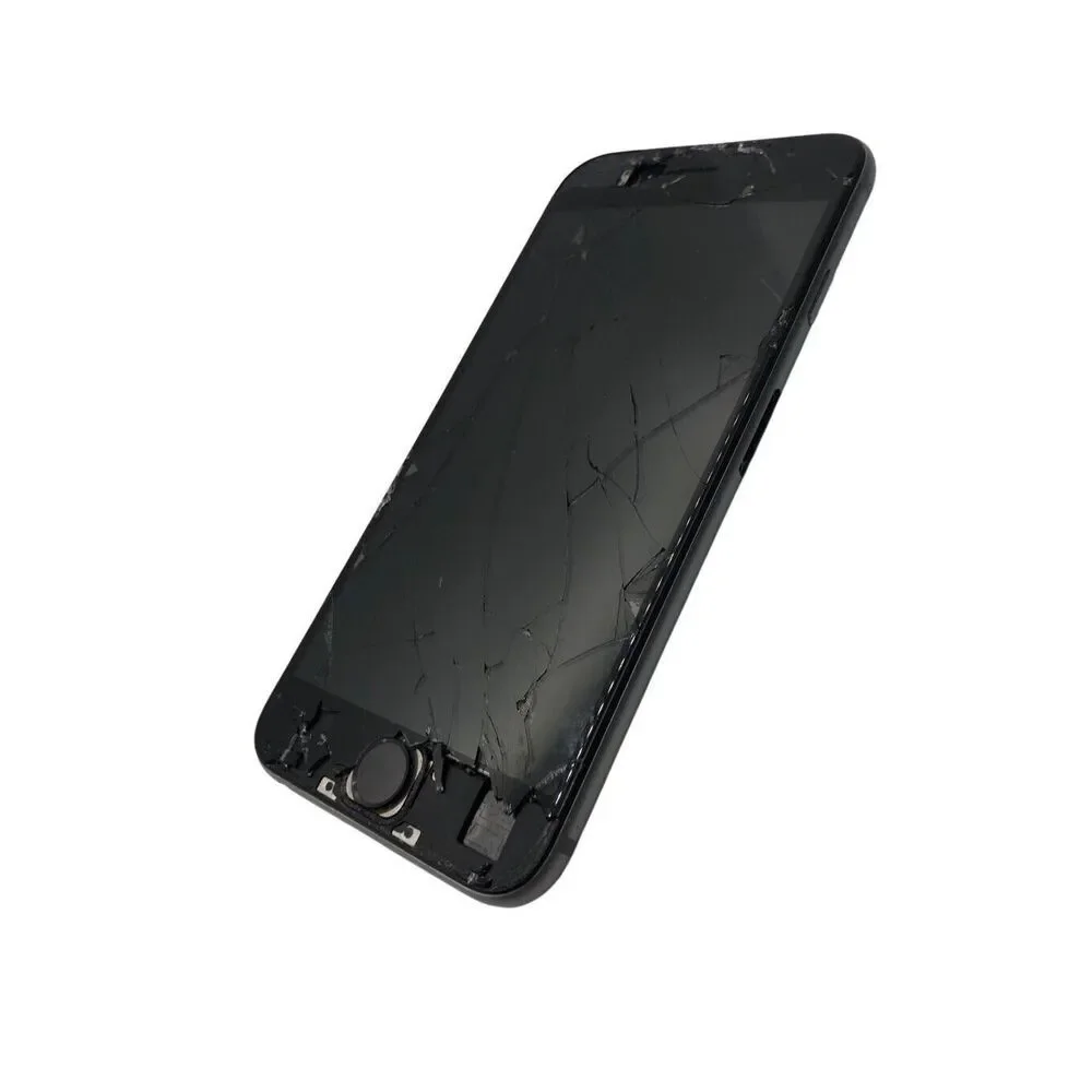 Apple iPhone S Model A1633 Locked, No Sim, Cracked Screen, Powers On